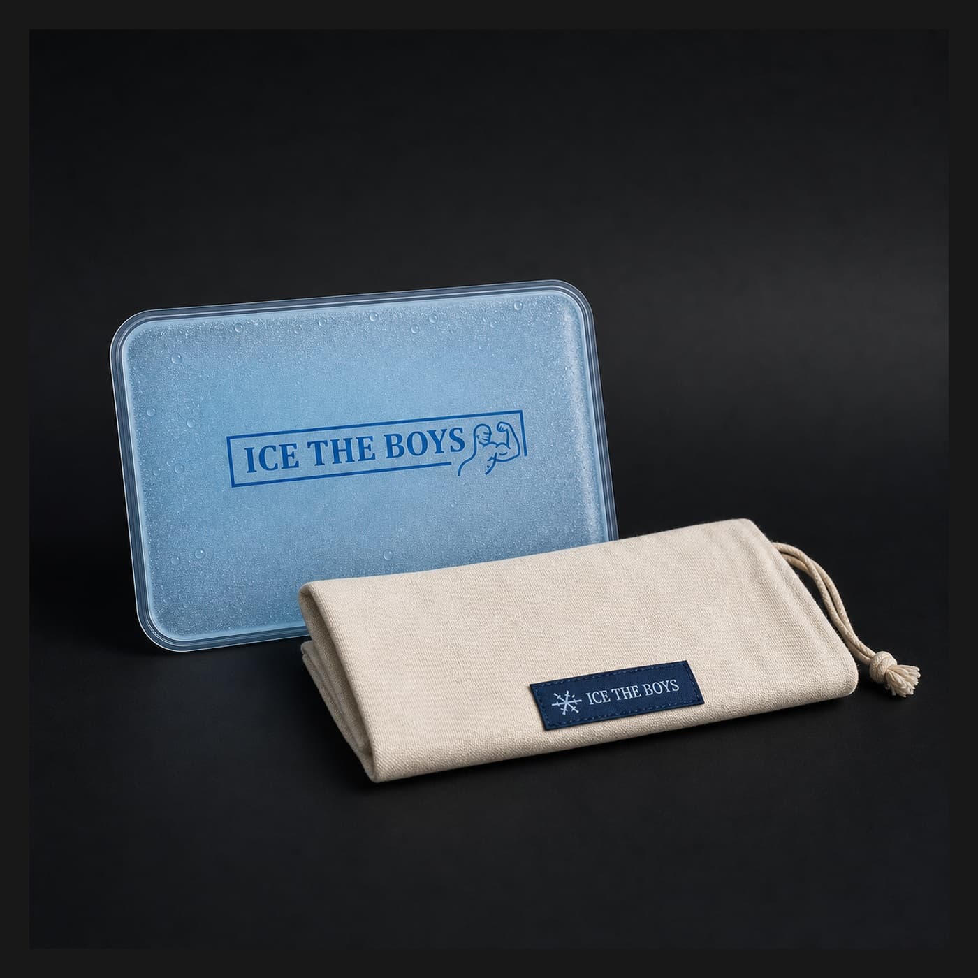 The Starter Bundle — unboxed contents showing Ice Pack and Comfort Pouch